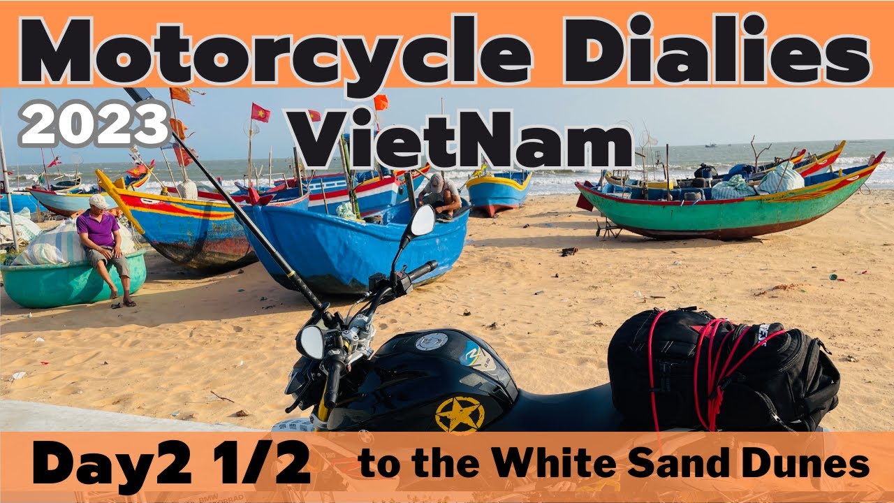 海外ツーリング ベトナム編 2023 DAY2(1/2)  Phan Thiet White Sand Dunes MOTOR FESTIVAL 2023 へ向かって走る。ビーチホテルが超カワイイ!