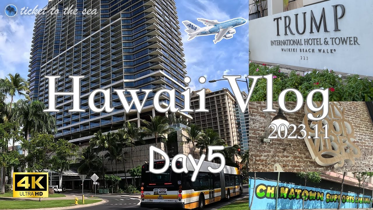 【Hawaii Vlog #Day5】日本人大好き高級ホテルへの引っ越し＆大好きなベトナム料理（TheBusの乗り方解説付き）で舌鼓♪　＃ハワイ #day5