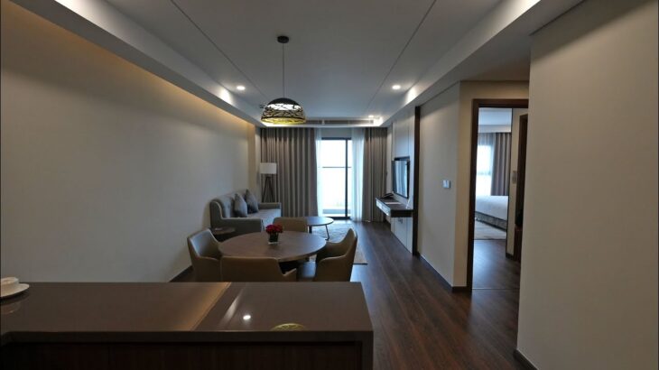 【Grand K Hotel Suites Hanoi 2bed 95㎡】Cau Giayの米国大使館近くに新築された高層階5つ星ホテル＆サービスアパート（2bed；タイプ②）をご紹介します
