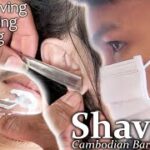 ジョリジョリ顔剃りASMR 耳毛剃り/髭剃り/カンボジア床屋/理髪店 ASMR Barber Shave