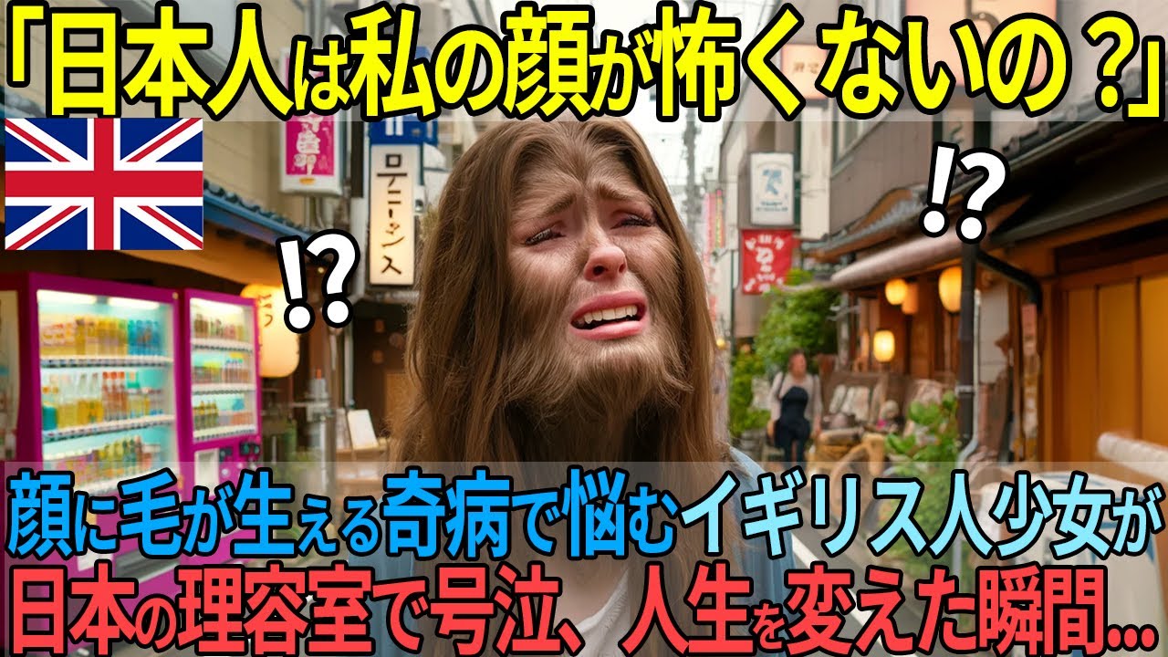 【海外の反応】顔から毛が生える奇病のイギリス人少女、初めての日本で理髪店を訪れ人生を変えた…