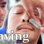 ローカル床屋 顔剃りASMR 髭剃り/理髪店 ASMR Barber Shave Cambodia