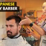 💈(ASMR) Japanese Barbershop Owned by Female Barber with 20+ Years Experience at the Foot of Mt Fuji