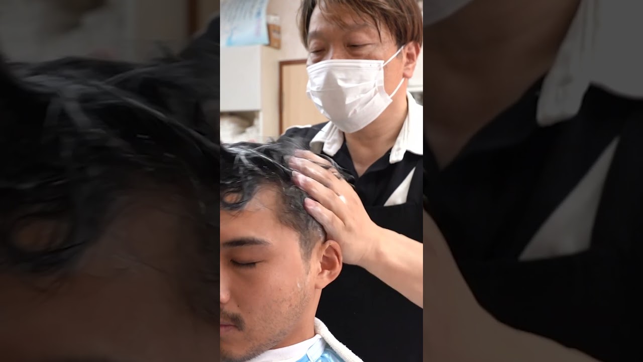 成城の理容室「髪切屋スイス」での総合調髪 #asmr #shorts #barbershop
