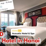 4K ACOUSTIC HOTEL & SPA | Hanoi 4 star hotel for 48USD! rooftop jacuzzi | Buffet Breakfast | Vietnam