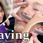 SHAVING 耳毛剃り/顔剃り/髭剃【ゲスト】ASMR カンボジア理髪店/床屋