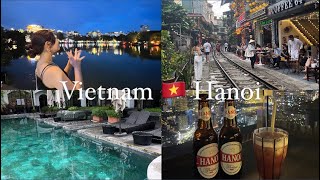 [vlog]ベトナム🇻🇳ハノイ旅行 | Intercontinental Hanoi westlake ホアンキエム湖 ビアストリート トレインストリート ビアホイ ルーフトップバー