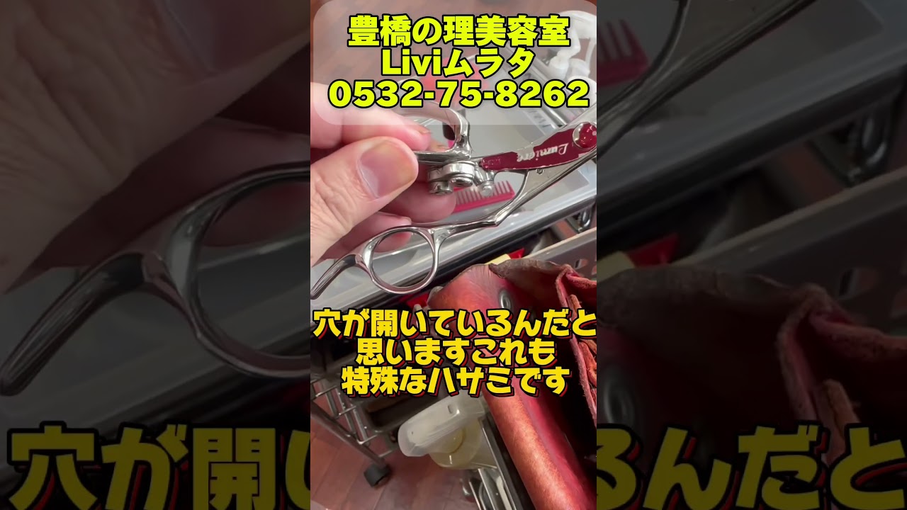 豊橋市　美容室　理髪店床屋　　シザーズ　すきバサミ　#shorts #美容室