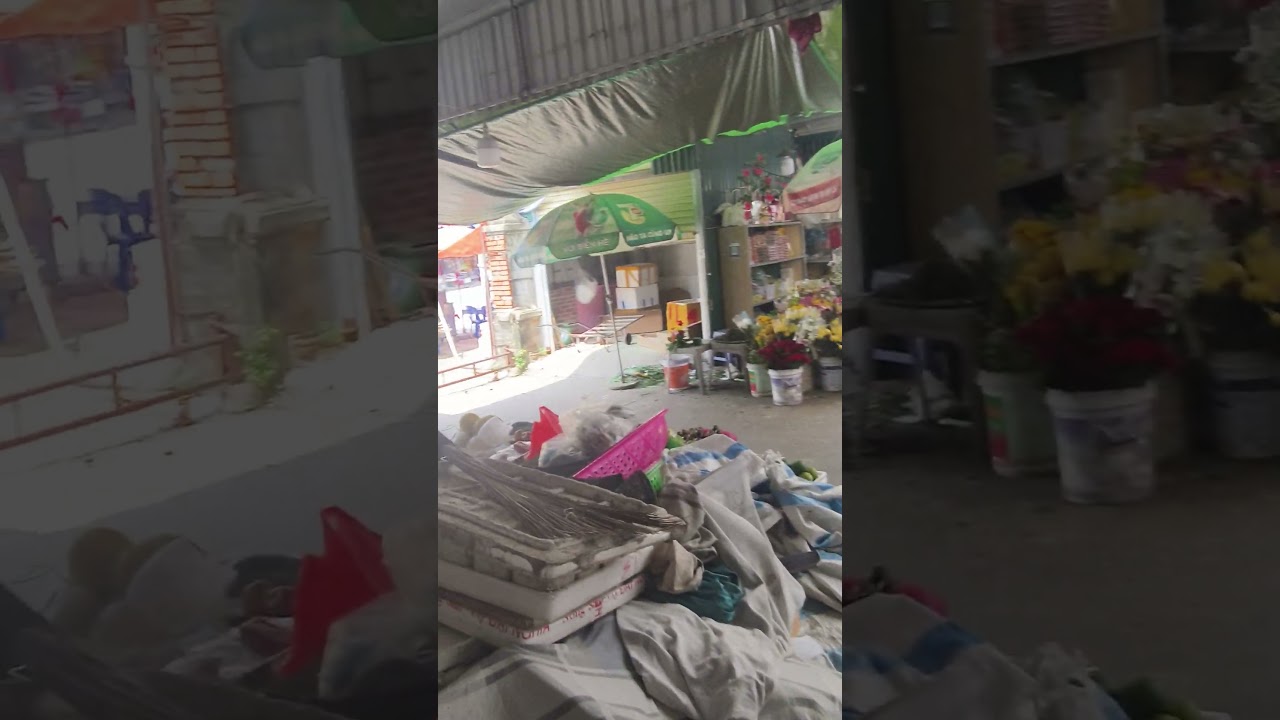 ベトナム・ハロンのマーケットで路上カラオケ