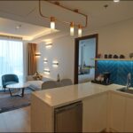 【Mövenpick Living West Hanoi 2bed 77㎡】ハノイCau Giayエリアに君臨する5つ星ホテル兼サービスアパートの2bed Suite（77㎡）の室内をご覧下さ