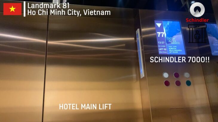 Fast Schindler 7000 with PORT Elevators | Landmark 81 (Hotel Main Lift), HCMC, VN