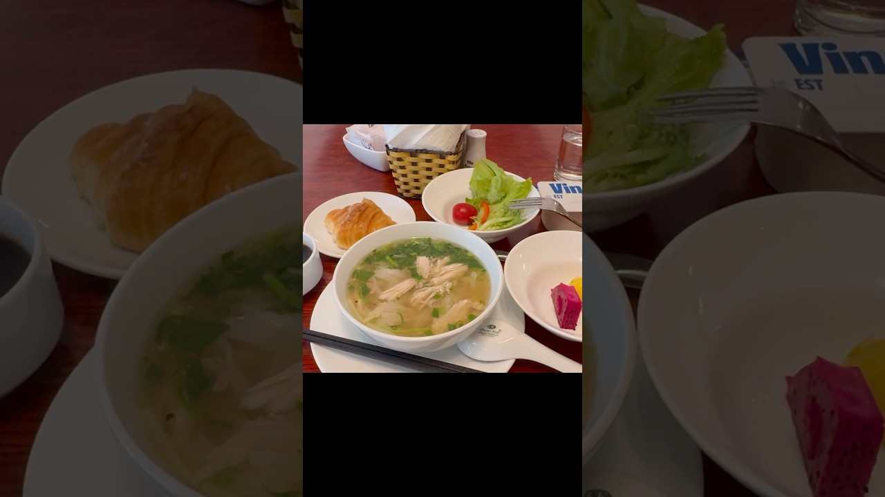 【コニファー ブティック ホテル】🇻🇳朝食のフォーが優しく美味しい #Hanoi #フォー #ホアンキエム湖
