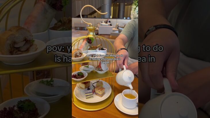 Afternoon tea in 5 star hotel nikko Saigon #shortsfeed #food #vietnam #shortsvideo #hotelreview