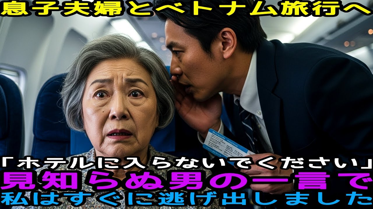 息子夫婦とベトナム旅行へ 「ホテルに入らないでください」 見知らぬ男の一言で 私はすぐに逃げ出しました